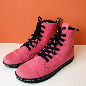 DR. MARTENS Hackney Canvas Boots Pink Women's 8/39